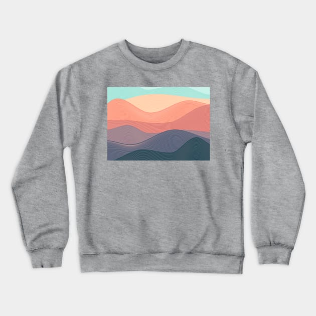 Abstract Waves Crewneck Sweatshirt by Genesis